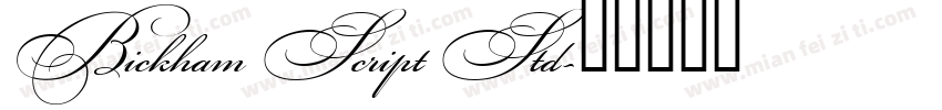Bickham Script Std字体转换
